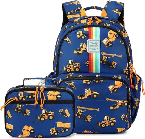 Miniatura 52 de CAMTOP - Conjunto de mochila y lonchera con estampados divertidos para niños de preescolar y primaria), Y0058-2