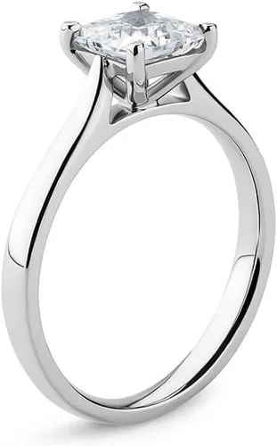 Miniatura 3 de Customize Jewels IGI - Anillo de compromiso de diamantes de talla princesa blanca de 1, 2 y 3 quilates, con excelente solitario creado