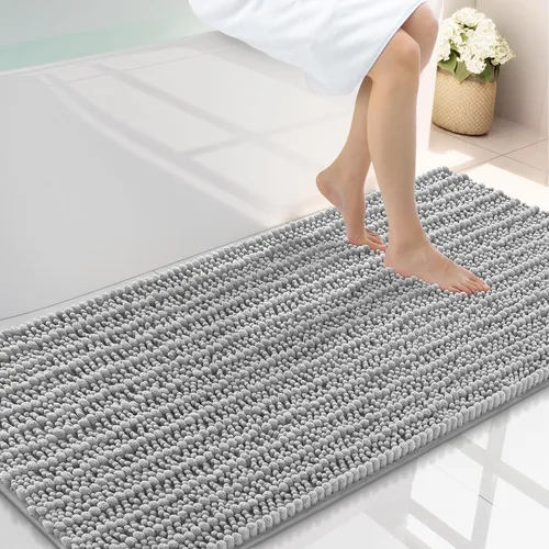 Miniatura 289 de Smiry Alfombras de Baño 24x16 pulgadas, Alfombras de Baño de Chenilla Extra Suaves y Absorbentes, Respaldo de Goma Antideslizante, Lavable a Máquina