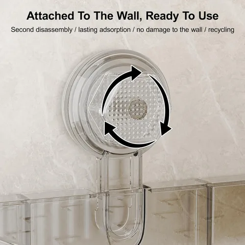 Miniatura 4 de Organizador de ducha esquinero con ventosa para baño, decoración del hogar y cocina, sin capacidad de perforación, estantes de ducha extraíbles