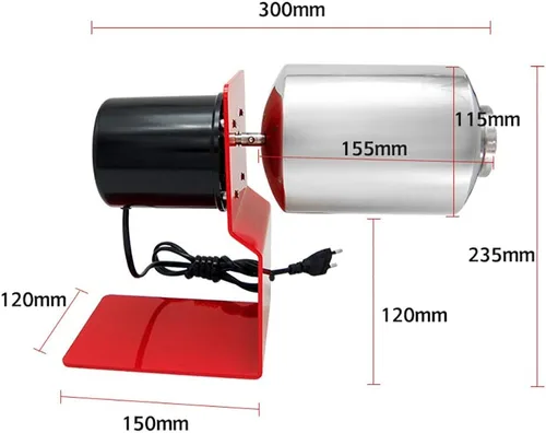 Miniatura 2 de Máquina eléctrica de tostado de café -304 granos de tostador de café para el hogar, semillas de melón, granos de café de maní, máquina para hornear