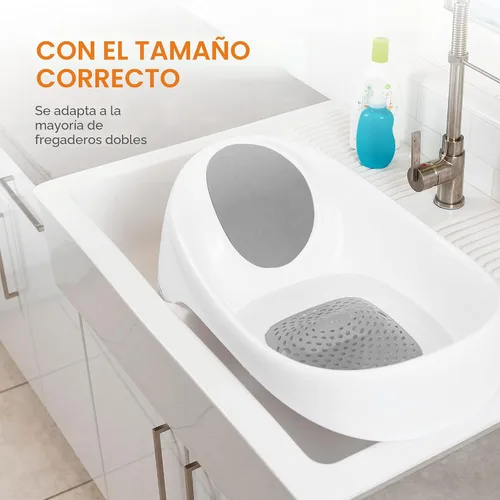 Miniatura 4 de Boon Soak 3 Stage Baby Bathtub - Tina de baño para bebé de 3 etapas Boon - Tina de baño con tres posiciones de soporte para recién nacidos a niños