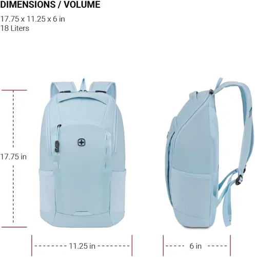 Miniatura 5 de SwissGear Shield - Mochila para laptop, Azul claro
