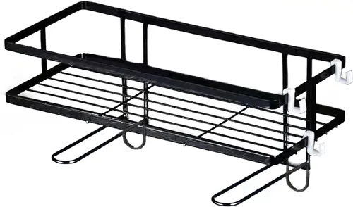 Estante de baño organizador de baño de hierro grueso con diseño de montaje en pared, estante de baño impermeable sobre el inodoro, organizador de