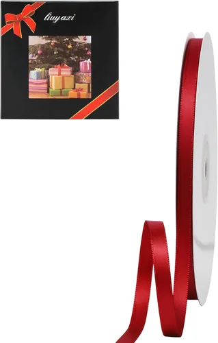 Miniatura 48 de LIUYAXI Cinta de Satén Dorada de Doble Cara 1/4" X 50 Yardas, Cintas Perfectas para Manualidades, Envoltura de Regalos, Fabricación de Lazos y Más