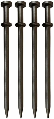Miniatura 7 de TentAndTable - Estacas de metal de doble cabeza para tienda de campaña de acero resistente, estacas versátiles para anclar inflables comerciales