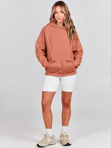 Miniatura 44 de ANRABESS - Sudaderas con capucha para mujer, sobre talla, de vellón de manga larga, modelo de 2024, para otoño