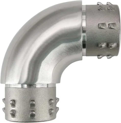 Miniatura 8 de Conector de barandilla de acero inoxidable 316, conector de codo de carpintero empotrado con forma de esquina de 3 vías para tubería de calibre 16