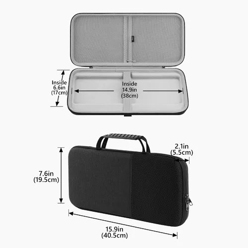 Miniatura 4 de GEEKRIA Logitech MK470 - Funda protectora de viaje para teclado y mouse Logitech MK470, compatible con Logitech MK470 / K585 / K580 (gris oscuro)