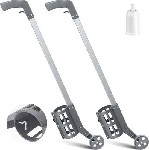 Zonon Varita de marcado industrial con ruedas para pintura de línea, rayas de tierra, varita de pintura en aerosol para topografía, aplicador de Gris