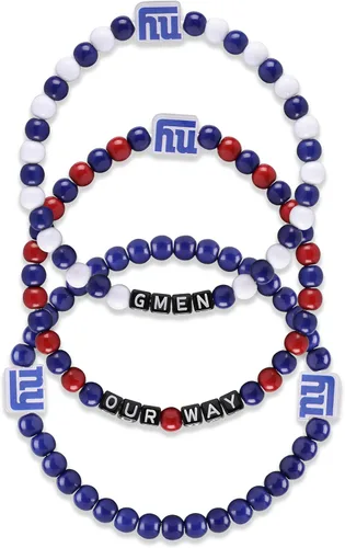 Miniatura 28 de FOCO NFL unisex-adult NFL Team Logo Officially Licensed 3-Pack Beaded Friendship Bracelets Cuentas