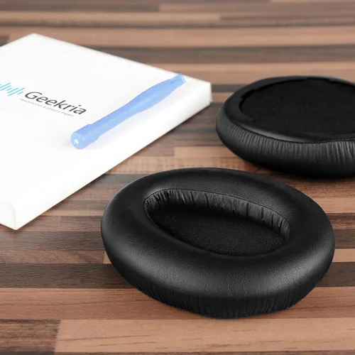 Miniatura 4 de Geekria Almohadillas de repuesto para auriculares MDR-10RBT, MDR-10RNC, MDR-10R, piezas de reparación con guía de video (negro)