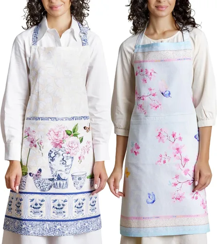 Miniatura 166 de Maison d' Hermine Delantal 100% de algodón para mujeres con bolsillo de cocina delantal de chef para hombres para cocinar primavera verano 001