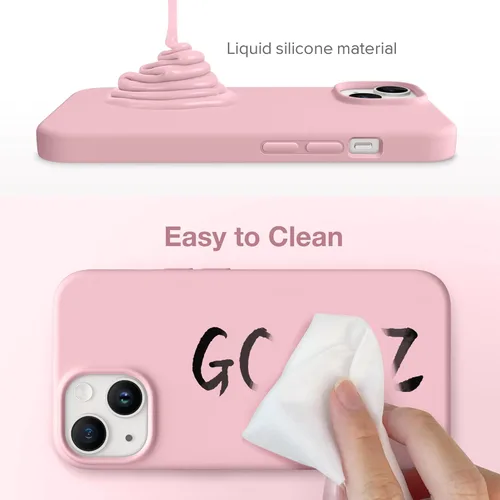 Miniatura 674 de GONEZ Funda de silicona para iPhone 15 Pro Max, compatible con Magsafe, protector de cámara + protector de pantalla, forro de microfibra suave