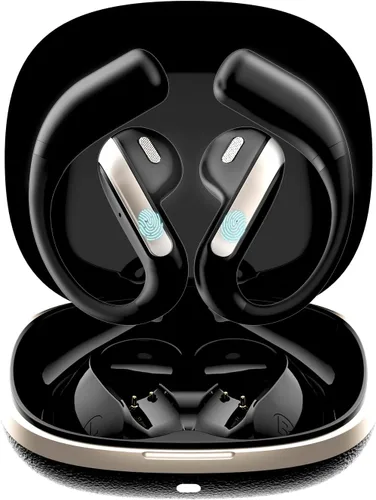 Piluyaa Auriculares Bluetooth 5.3 de oreja abierta, auriculares inalámbricos deportivos con micrófono integrado con ganchos para los oídos,