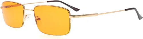 Miniatura 10 de Eyekepper Lentes de luz azul para hombre, para dormir mejor el 97% con bloqueo de luz azul, lentes de titanio con memoria flexibles, lentes teñidas