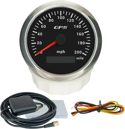 Miniatura 5 de ELING Velocímetro GPS de 3.346 in 0-200 MPH Kit de medidor de velocidad para coche, camión, motocicleta con 7 retroiluminaciones 12 V 24 V