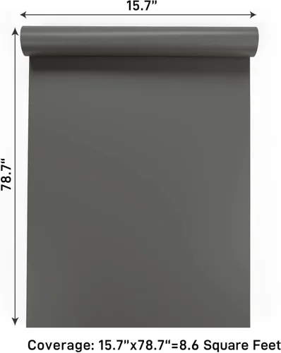 Miniatura 9 de VaryPaper 40 cm x 200 cm Papel de Contacto Gris Moderno para Despegar y Pegar, Vinilo Autoadhesivo, Extraíble, Decorativo, Impermeable, Papel
