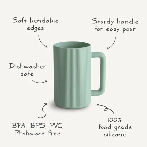Miniatura 8 de mushie Taza de Enjuague para Baño de Bebé 100% Silicona de Grado Alimentario Taza de Enjuague para Champú y Lavado Corporal para Niños