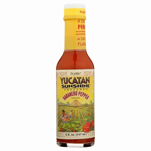 Try Me Yucatan Sunshine - Salsa de pimienta habanero, botella de 5 onzas (paquete de 3)
