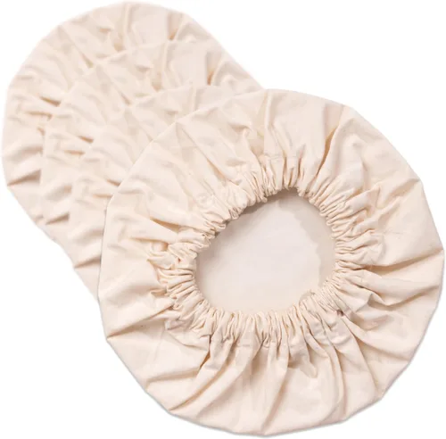 Miniatura 12 de Reusable Bowl Covers for Sourdough Bread Proofing,100% Cotton Elastic Set of 6 in Varying Sizes Easily Fit Your Bowls 4" to 13" - Durable Fabric