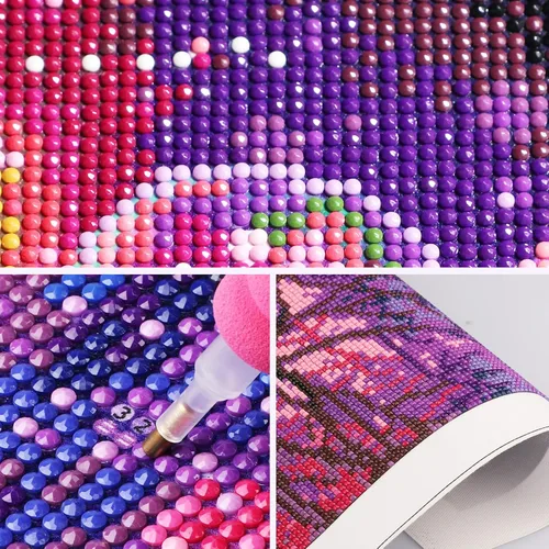Miniatura 6 de SENQAO Kits de arte de diamantes de dragón para adultos – Kits de arte de diamantes 5D para bricolaje, pinturas de puntos de diamante con diamantes