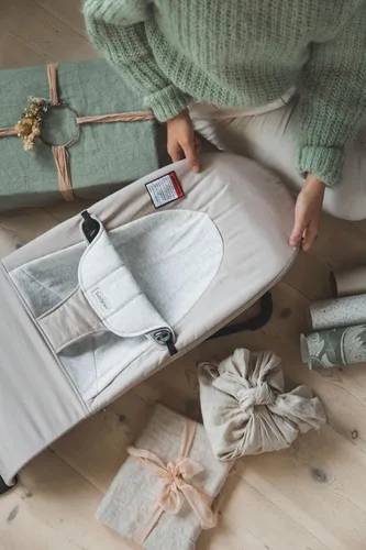 Miniatura 4 de BabyBjörn Bouncer Balance Soft, Algodón/Jersey, Beige/Gris 2-en-1 Asiento Ajustable para Bebé y Silla para Niños Pequeños, Recién Nacido a Niño