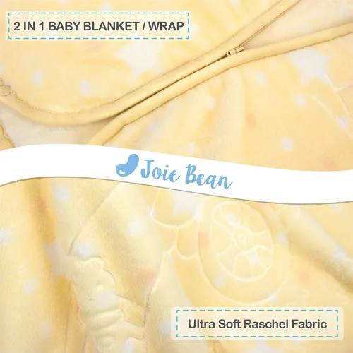 Miniatura 2 de JOIE BEAN Manta de envolver ajustable para bebé, manta para niños pequeños y bebés, saco de dormir 2 en 1, saco de dormir y manta portátil