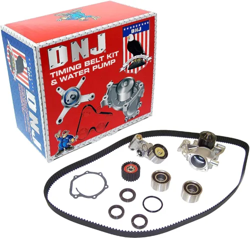DNJ TBK719WP Kit de correa de distribución con bomba de agua para Saab 1999-2006, Subaru 9-2X, Forester, Impreza 2.2L-2.5L H4 16V SOHC 2458cc