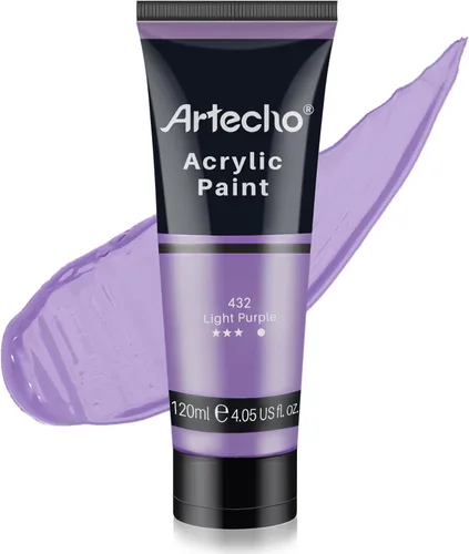 Miniatura 31 de Artecho - Pintura acrílica blanco titanio (120 ml / 4.05 oz), tubos de pintura para manualidades artísticas sobre lienzo, piedra, roca, madera