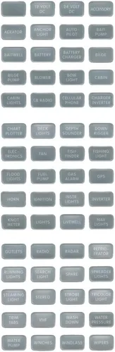 Blue Sea Systems Juego de 60 etiquetas gris 8217
