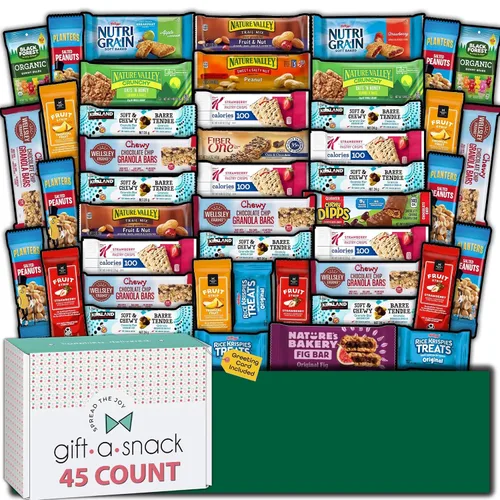 Miniatura 57 de Canasta de regalo con frutos secos para Navidad y festividades + cinta verde (juego de 7 piezas, 2.2 libras), bandeja preparada de alimentos