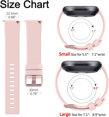 Miniatura 4 de Vancle Correa para Fitbit Versa - Pulsera deportiva de repuesto para mujeres y hombres
