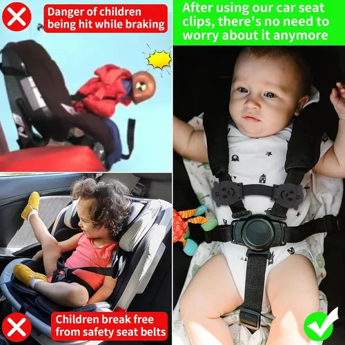 Miniatura 4 de Correa de Seguridad Anti Escape con Hebilla y Clip para Pecho de Bebé (Menos de 1.5 Años) Arnés con Clip de Pecho, Correa de Seguridad para Bebé