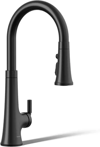 Miniatura 18 de KOHLER 23767-BL Grifo de tono de barra de cocina de un solo mango, grifo de fregadero de preparación, grifo de barra húmeda, grifo para fregadero