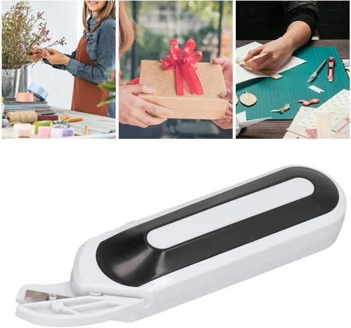 Miniatura 5 de Tijeras eléctricas inalámbricas para manualidades, mini tijeras eléctricas portátiles, 2 fuentes de alimentación, tijeras eléctricas de mano