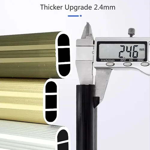 Miniatura 7 de Varilla colgante de pared para armario, barra de armario impermeable personalizada, barra de armario de aleación de aluminio con base de brida