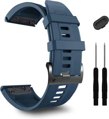 Miniatura 9 de ZPJPPLX 1.024 in compatible con Garmin Fenix 8 AMOLED 2.008 in/8Pro/7X Pro/6X Pro/7X/6X/5X Plus/5X, correa de reloj de silicona para Descent Mk2i