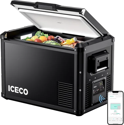 Miniatura 12 de ICECO Refrigerador VL35 ProS de 12 V, congelador portátil de 37 cuartos de galón, refrigerador compacto de metal para automóvil alimentado por