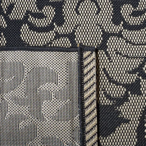 Miniatura 6 de SAFAVIEH Courtyard Collection - Alfombra decorativa de 2 x 3 pies 7 pulgadas, color negro y arena, no desprende pelusa y de fácil cuidado