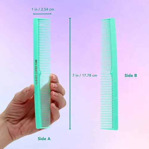 Miniatura 3 de Allegro Combs Peines de corte para peluqueros 420, peine para barba, bigote, para hombres, mujeres, niños pequeños, trenzados, separación del Menta