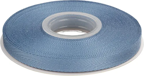 Miniatura 32 de Cinta de sarga de espiga con mango suave, ideal para envolver regalos, costura artesanal, 1/4 pulgadas x 25 yardas, color azul antiguo