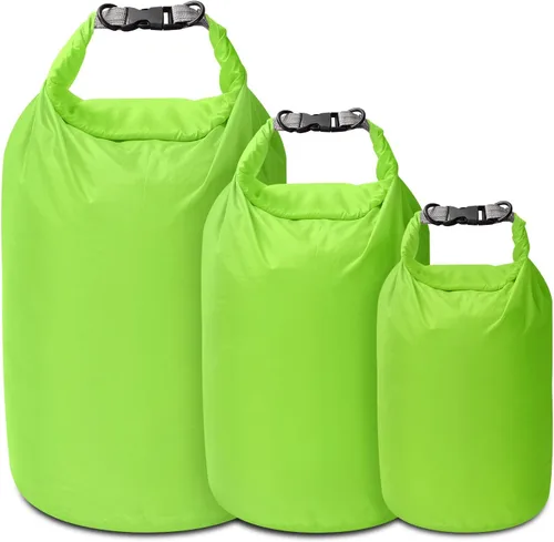 Miniatura 20 de Juego de bolsas secas, impermeables, pequeñas y ligeras, bolsas secas para tabla de remo, kayak, pesca, campamento (morado, 40L, 2 unidades)
