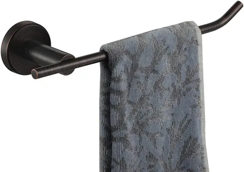 Miniatura 19 de JQK Toallero de mano negro, anillo de toalla de acero inoxidable para baño, soporte para collar de 9 pulgadas, soporte de pared negro mate, mano