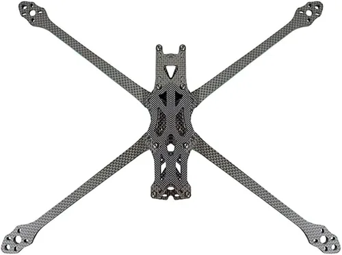 Miniatura 5 de QWinOut Kit de marco de fibra de carbono RC tipo X 14.252 in/15.354 in distancia entre ejes para DIY RC Racer Drone (8 pulgadas con impresión 3D)