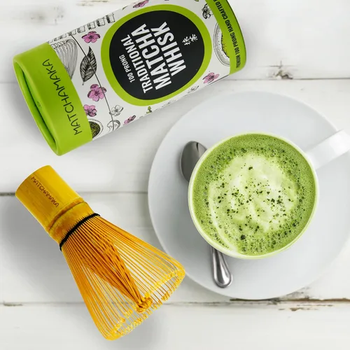 Miniatura 6 de Batidor de té verde matcha prémium – 100 puntas – MATCHAMAKA tradicional japonés de bambú matcha – té verde, leche matcha, polvo ceremonial matcha