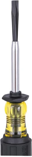 Miniatura 9 de Klein Tools 6024K Desarmador con ranura para sujeción de tornillos de 1/4 pulgada con hoja dividida y cabeza plana, acción de agarre positivo, mango