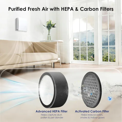 Miniatura 3 de Ventilador de ventilación HEPA a través de la pared con WiFi y control remoto, ventilación de pared ultra silenciosa del motor EC, entrada de aire