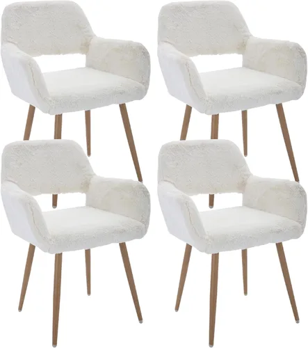 Miniatura 16 de Juego de 1 silla de escritorio para oficina en casa, silla de tocador de tela de pana para maquillaje con respaldo hueco, cómodo sillón con marco
