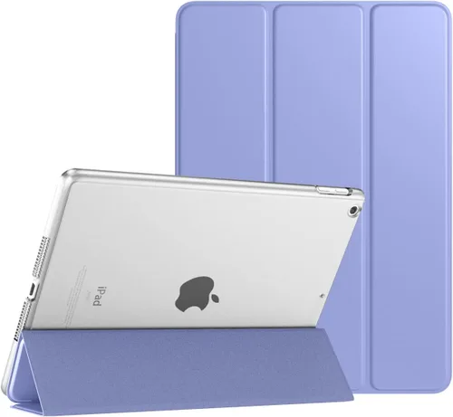 Miniatura 25 de TiMOVO Funda inteligente delgada para iPad 10.2 para iPads de 9ª/8ª/7ª generación, funda protectora translúcida de PC dura con soporte, color blanco